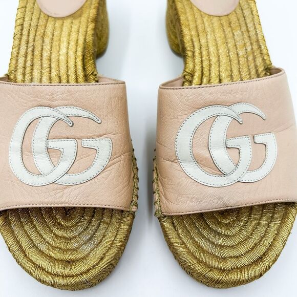 Gucci Pink and Gold Sandals - Picture 2 of 13